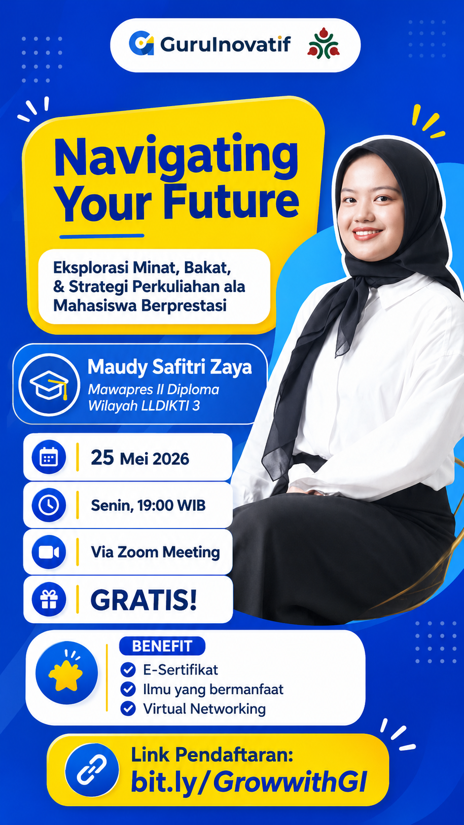GuruInovatif Gelar Webinar Gratis “Navigating Your Future” untuk Bantu Pelajar dan Mahasiswa Menentukan Arah Studi