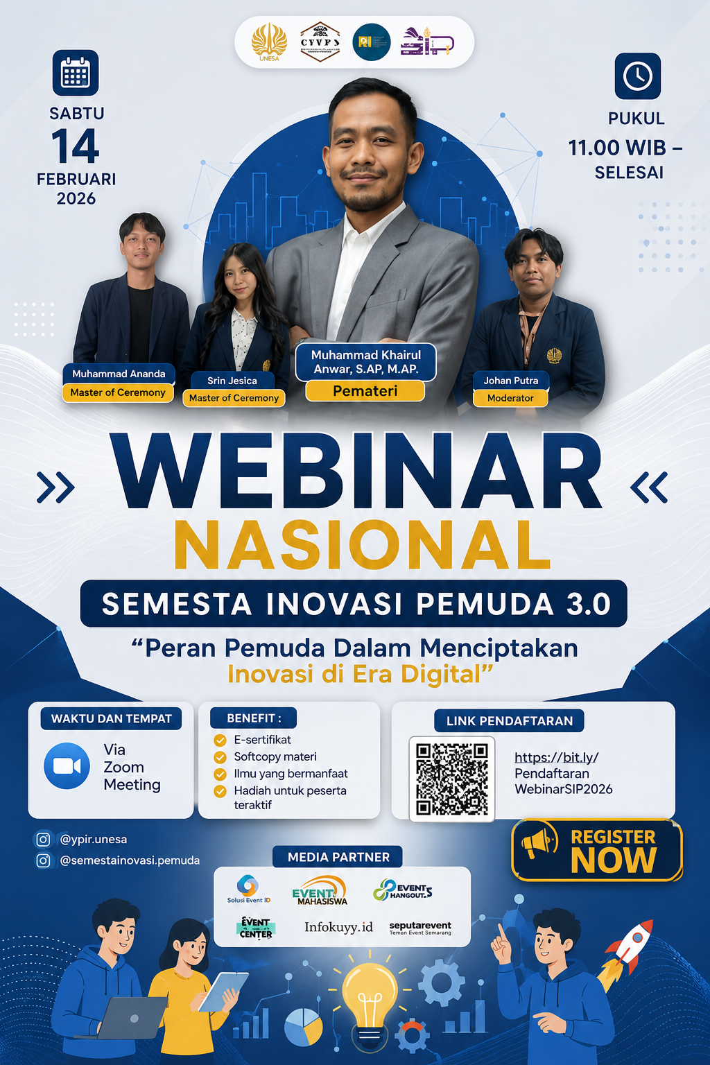 Webinar Nasional Semesta Inovasi Pemuda 3.0 Bahas Peran Pemuda dalam Inovasi Era Digital