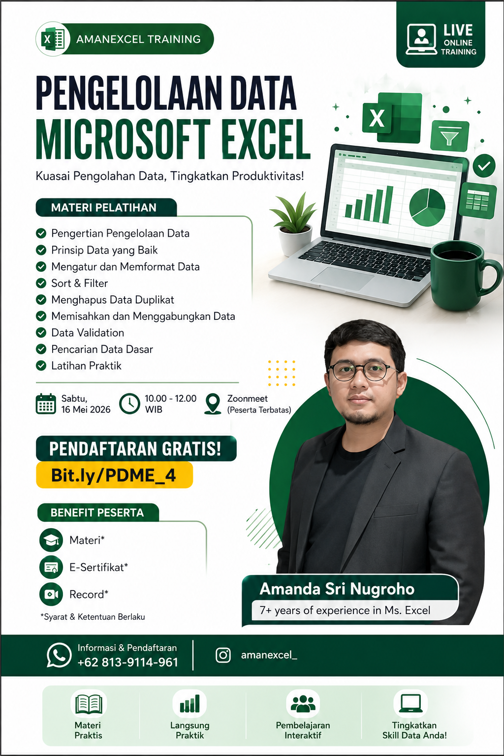 Amanexcel Training Gelar Pelatihan Pengelolaan Data Microsoft Excel Secara Gratis